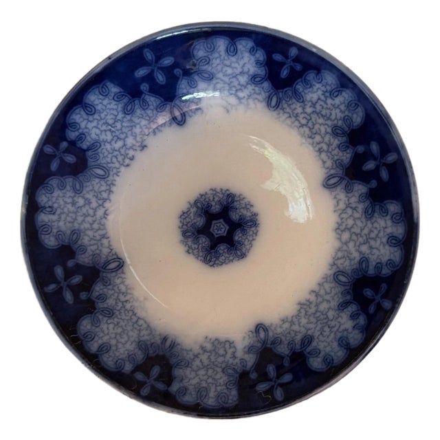 Antique Persian Moss Flow Blue Bowl By Utzschneider (Germany) For Sale