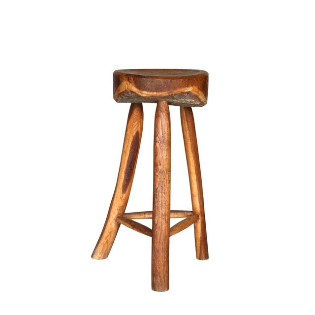 Brown Vintage French Stools, 1960s, Set of 3 For Sale - Image 8 of 11