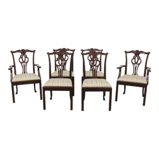 Set of 6 Baker Chippendale Mahogany Dining Room Chairs For Sale