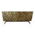 This amazing Global Views cabinet has a marble top and brass base. The triangular Shapes of MDF are hand clad using brass...