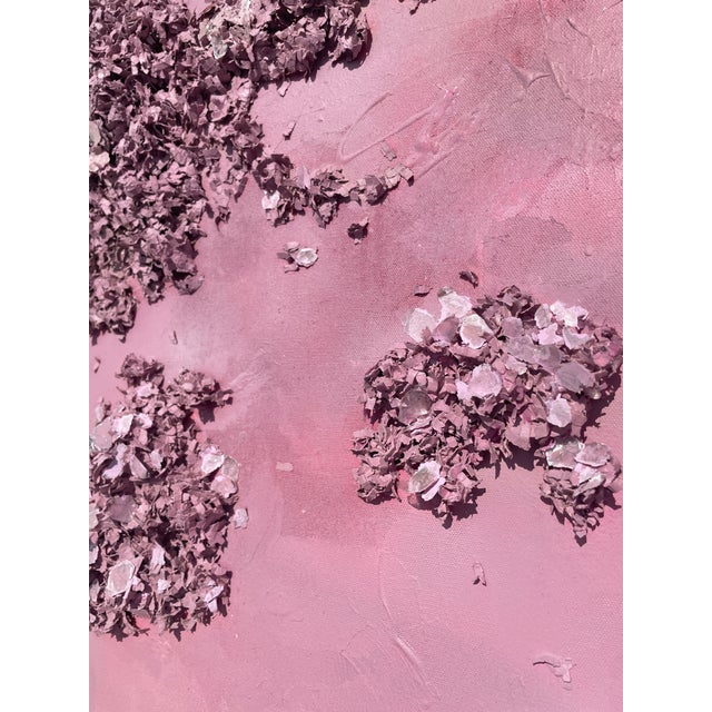 Dimensional Textured Abstract Painting in Dusty Rose by Covet Studio For Sale - Image 12 of 15
