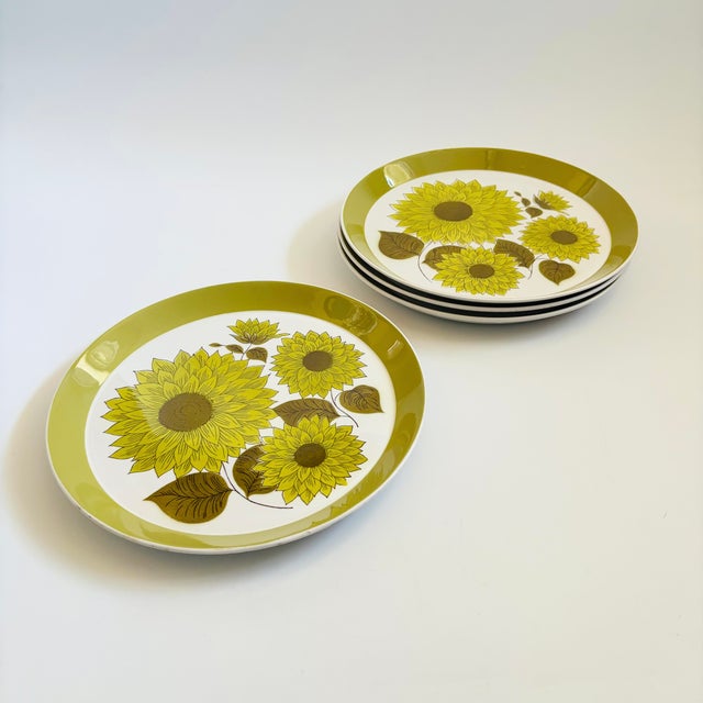 Mikasa Mid Century Mikasa Duplex Dahlia by Ben Seibel Dinner Plates - Set of 4 For Sale - Image 4 of 12