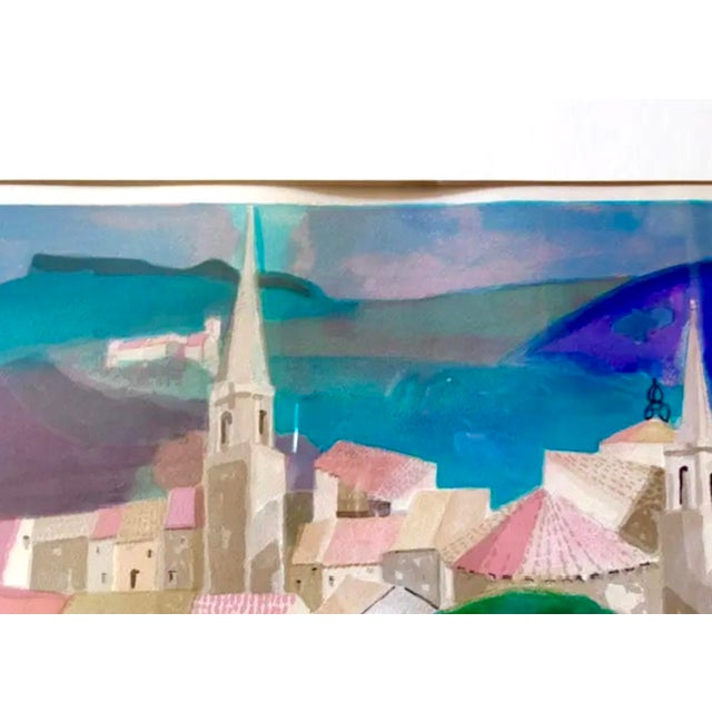 Original Mid Century Georges Lambert Lithograph, Landscape - Village Provencal, Signed and Numbered For Sale - Image 9 of 11