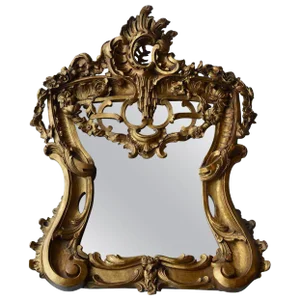 Late 18th Century Hand Carved Wood Mirror