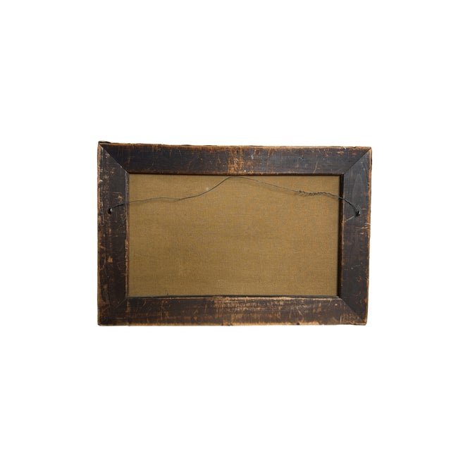 Textile 19th C Oil on Canvas, Horse and Dog Hovel For Sale - Image 7 of 8