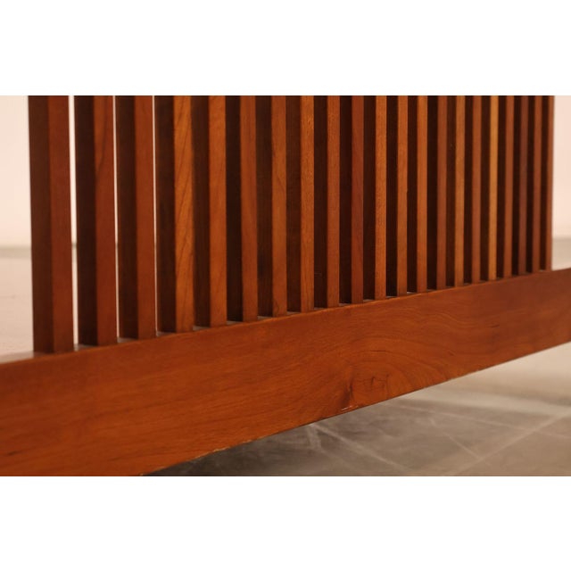 Stickley Mission Collection Glass Top Cherry Cocktail Table For Sale - Image 14 of 18