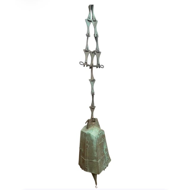 Rare Early Paolo Soleri / Cosanti Large Bronze Windbell, circa 1960-1969. An exceptional hand-cast bronze windbell...