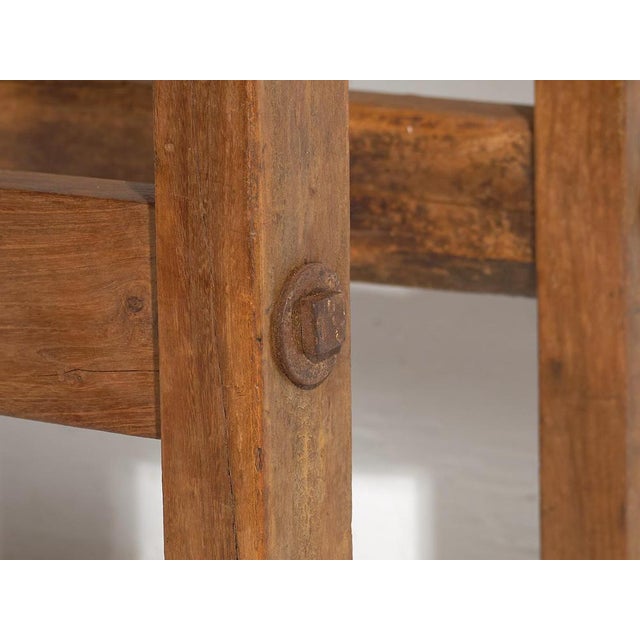 Elm Carpenter's Table, 1920s For Sale - Image 11 of 17