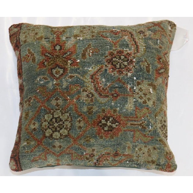 Persian 3 Blue Persian Antique Rug Pillows Rug For Sale - Image 3 of 4