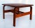 Brown Danish Modern Solid Teak Side Table Rounded Edges & Curved Legs For Sale - Image 8 of 8
