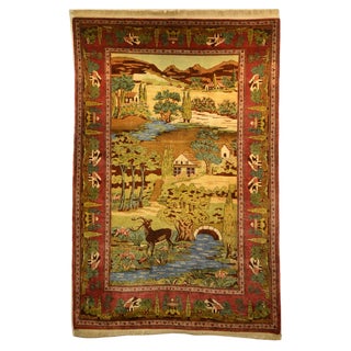Vintage Kashan Rug, 1920s For Sale