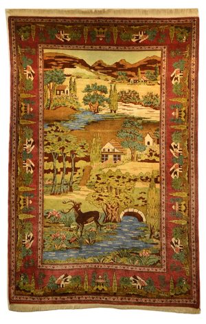 Vintage Kashan Rug, 1920s