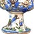 Blue Antique West Asian Polychrome Ceramic Vase with Bird and Floral Decoration, 1900 For Sale - Image 8 of 13