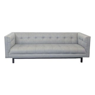 Restoration Hardware Madison Modern 3-Seat Sofa in Light Gray Fabric For Sale