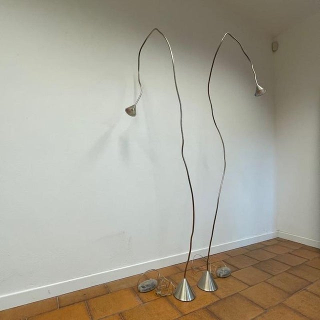 Metal Papiro Floor Lamps by Sergio Calatroni for Pallucco, 1989 For Sale - Image 7 of 7