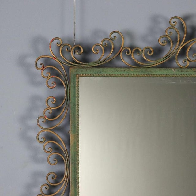 Vintage Mirror in Wrought Iron, Italy, 1980s For Sale - Image 4 of 12