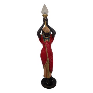 Egyptian Floor Lamp in Resin, 1980s For Sale