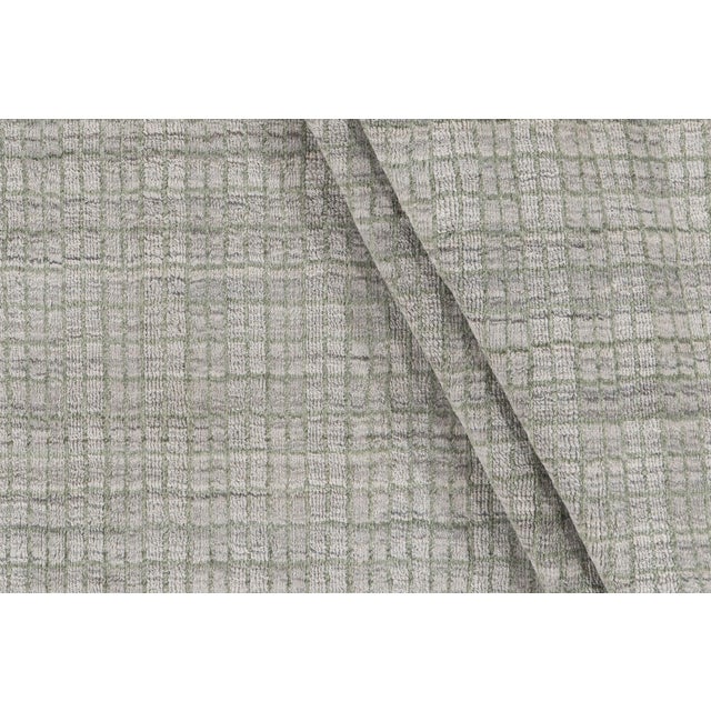 Green Tartan Green Indoor Outdoor Hand Loomed Polyester Rug, 8' X 10' For Sale - Image 8 of 10