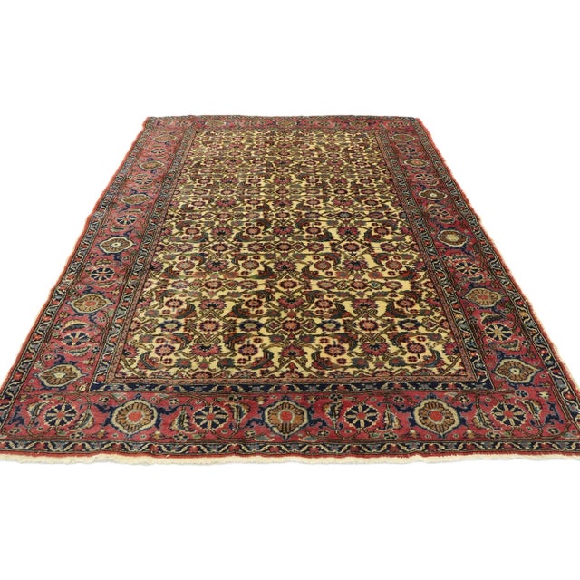 Victorian Vintage Turkish Sivas Rug, 04'01 X 05'07 For Sale - Image 3 of 10