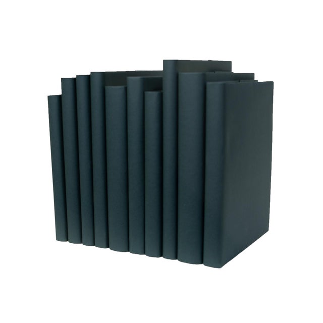 Modern Decorative Books - Deep Forest Oversized Paper Wrapped Books - Green Books by the Foot For Sale - Image 3 of 3