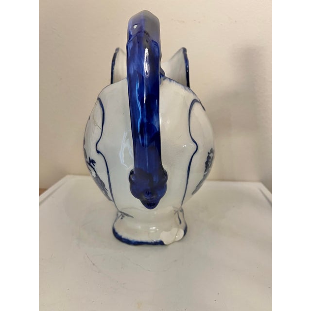 English Antique Pitcher & Wash Basin Bowl Ironstone Staffordshire Set of 2 For Sale - Image 3 of 12