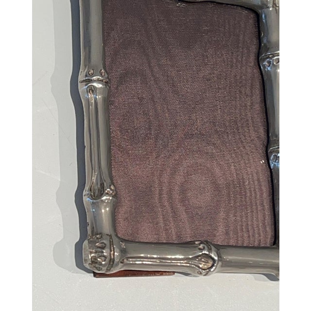 Small silver-plated bronze frame by Maison Baguès For Sale - Image 10 of 12