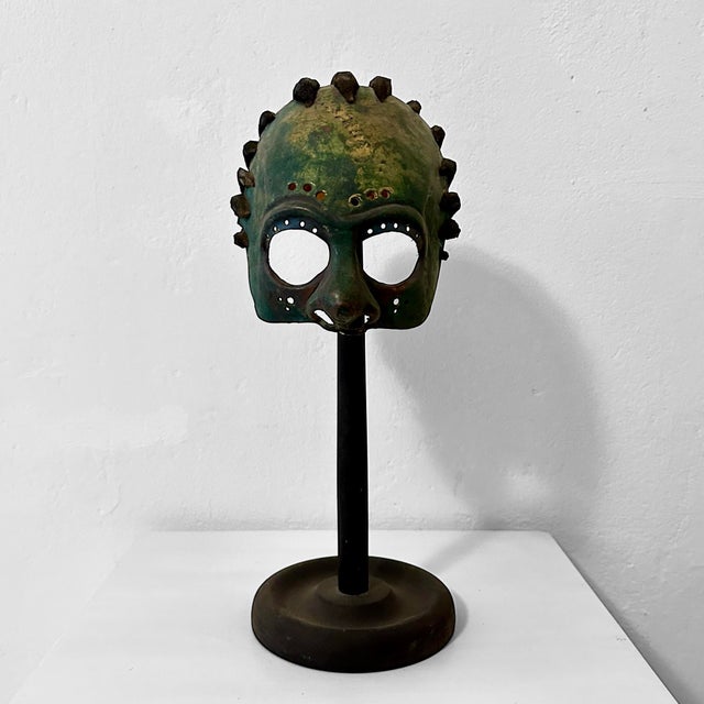 Theater Mask in Treated Leather by Wolfgang Utzt for Theater Play Ragtime, 1992 For Sale - Image 9 of 9