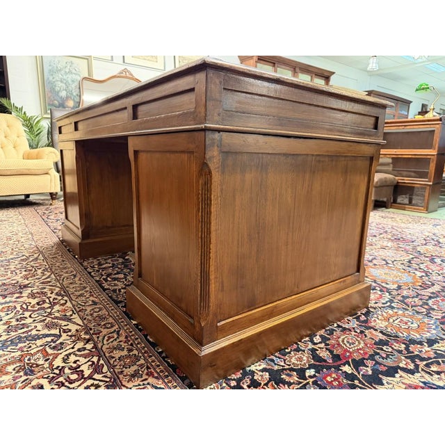 Brown English Desk in Oak For Sale - Image 8 of 18