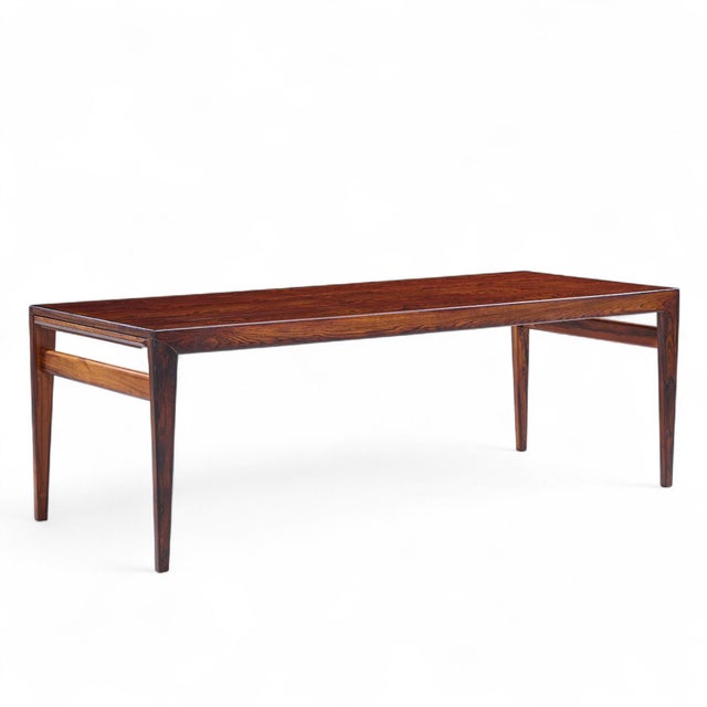 Johannes Andersen Mid Century Danish Rosewood Hidden Leaf Coffee Table For Sale In Chicago - Image 6 of 11
