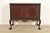 English Romweber Antique Chippendale Carved Flame Mahogany Buffet Server or Bar Cabinet, Circa 1920s For Sale - Image 3 of 13