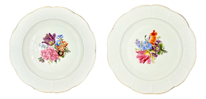 Antique Porcelain Plates from Meissen, 1880, Set of 2