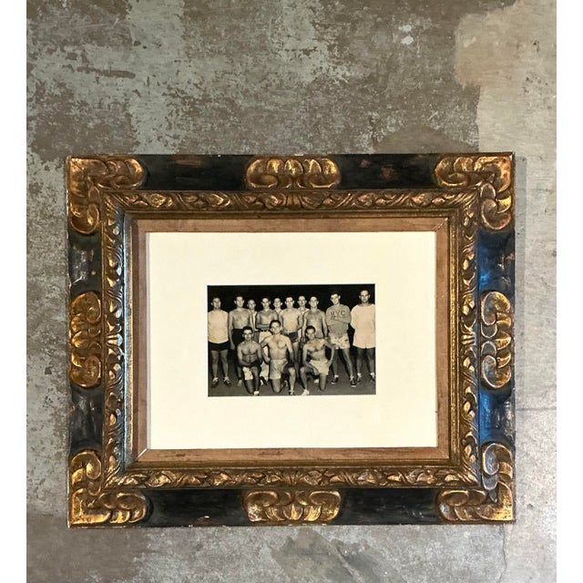 Vintage Ornate Wood Frame With Harvard Yacht Club Team Photo For Sale - Image 12 of 12
