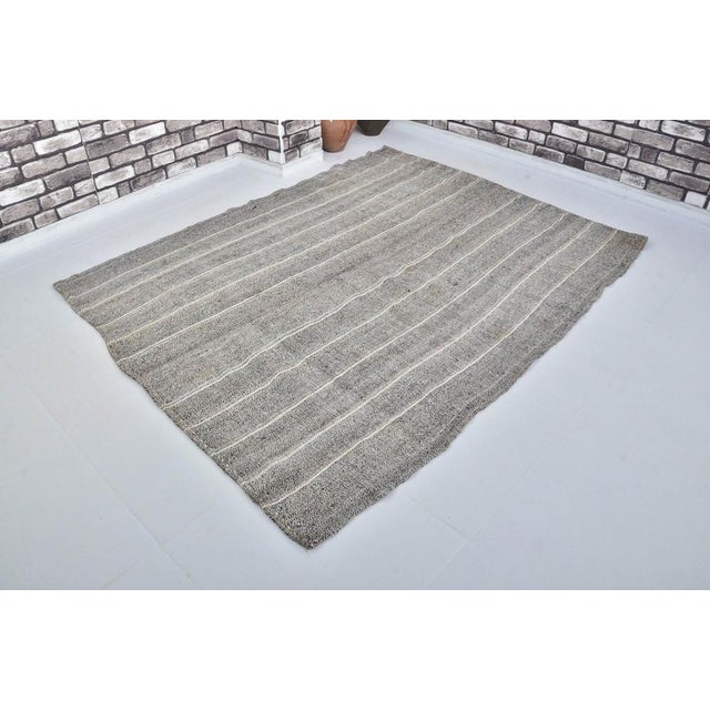 Gray Turkish Handmade Kilim Rug, 1960s For Sale - Image 8 of 11