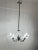 Italian Five-Light Metal and Glass Chandelier, 1940s For Sale - Image 10 of 12