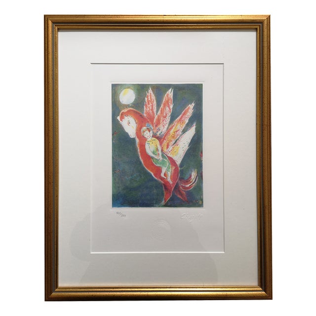 Marc Chagall, Arabian Nights: On the Back of the Demon, 1985, Lithograph For Sale