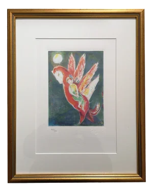 Marc Chagall, Arabian Nights: On the Back of the Demon, 1985, Lithograph
