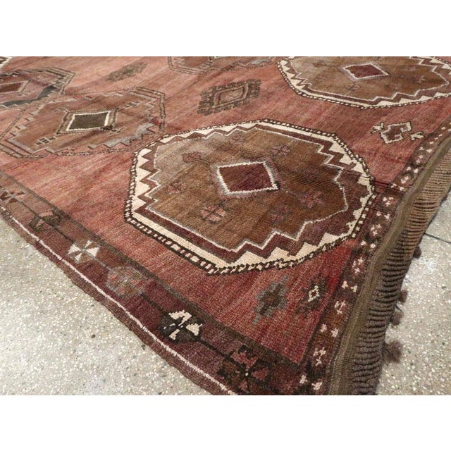 Brown Galerie Shabab Collection Mid-20th Century Handmade Turkish Anatolian Room Size Carpet For Sale - Image 8 of 10
