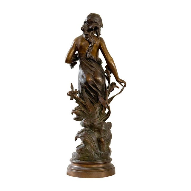 Gold Edouard Drouot, Diana Sculpture, 19th Century, Bronze For Sale - Image 8 of 18