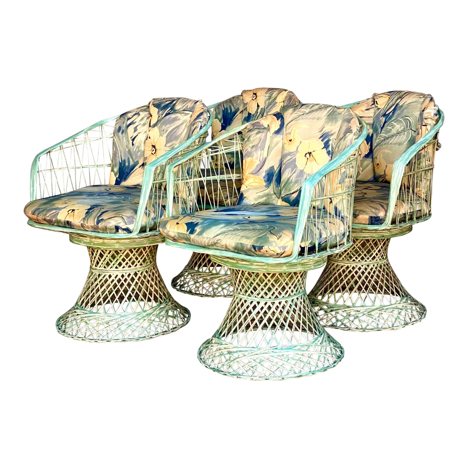 Vintage Coastal Russell Woodard Spun Fiberglass Dining Chairs Chairish