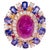 Bochic Vintage Ruby, Tanzanite & Fancy Sapphire Candy Ring Set 18K Gold & Silver For Sale - Image 15 of 18