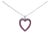 18K 1/3 Cttw Diamond and Red Ruby Open Heart with Black Rhodium 18" Pendant Necklace (G-H Color, VS2-SI1 Clarity) For Sale