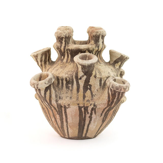 Art Deco Unglazed Terracotta Multi-Spout Amphora Sculpture | One of a Kind For Sale - Image 3 of 5