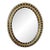Irish Ebony and Gilt Oval Wall Mirror With Glass Studs (H 29 3/8 X W 23 5/8) For Sale