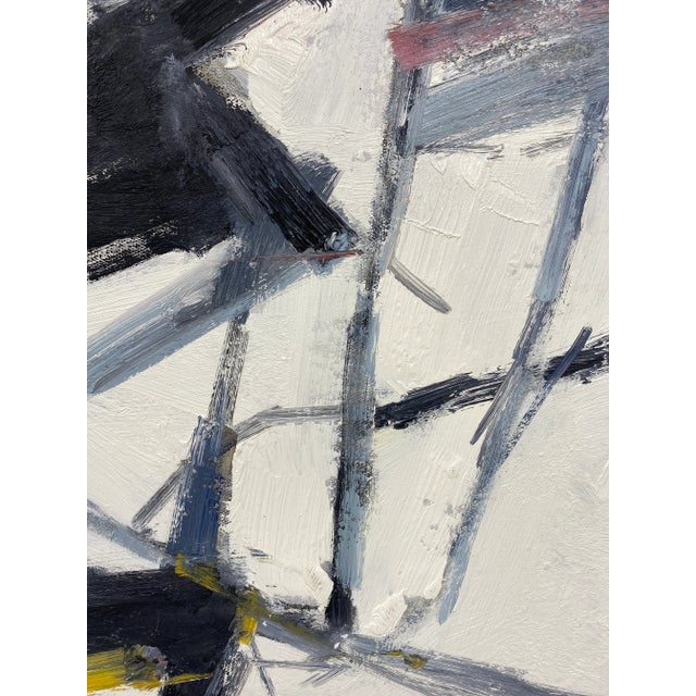 Wood Contemporary Abstract Original Oil Painting For Sale - Image 7 of 11