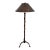 Arts & Crafts Style Wrought Iron Floor Lamp on Tripod Legs With Original Shade For Sale