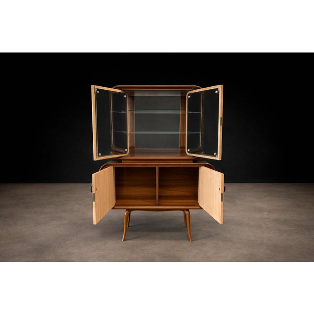 Mid-Century Bar Cabinet in Brazilian Rosewood With Mirrored & Glass Interior, Brazil, 1960s For Sale - Image 9 of 15