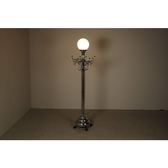 Large Art Deco Coat Rack/Floor Lamp, 1920s For Sale - Image 9 of 15