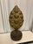 French Sconce Cast Brass Decorative Piece on a Circular Base For Sale - Image 4 of 8