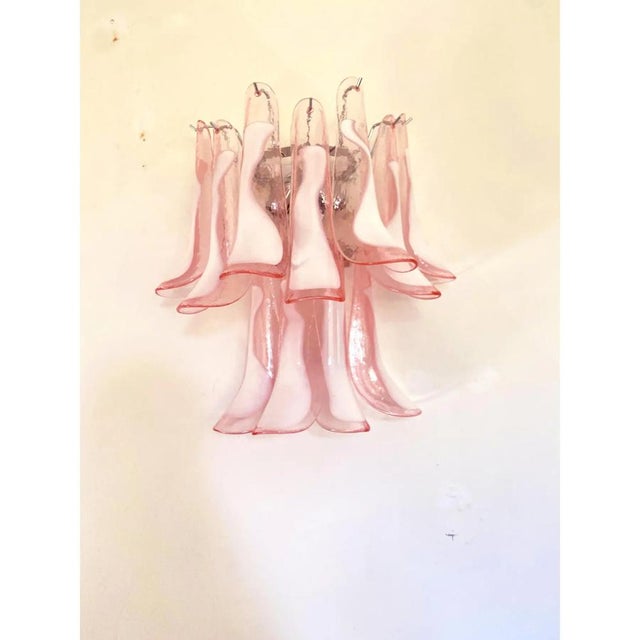 Blush Pink Murano Glass Selle Wall Sconces by Simoeng, Set of 2 For Sale - Image 4 of 14