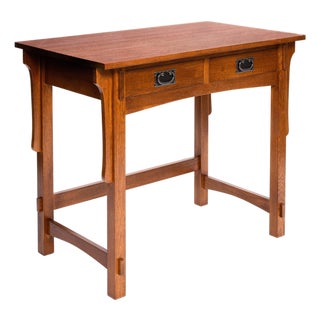 Mission Quarter Sawn Oak Writing Desk - MC For Sale